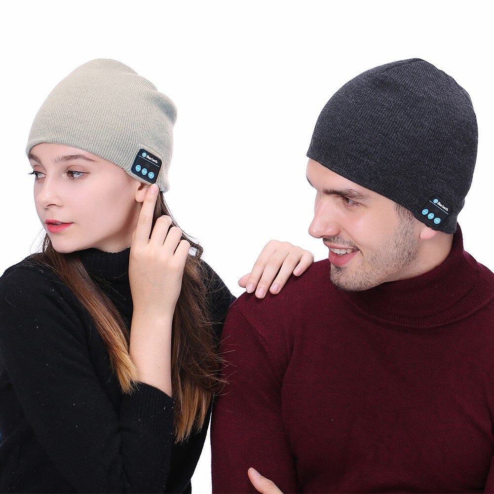 Sports Smart Cap Bluetooth Headset wireless Colorful Music Warm Winter Knitted Hats Stereo handsfree headphone for smartphone
