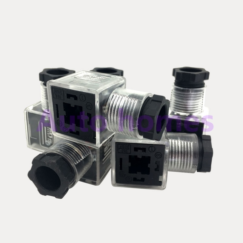 Hydraulic solenoid valve plug with lamp plugsolenoid junction box solenoid coil connector