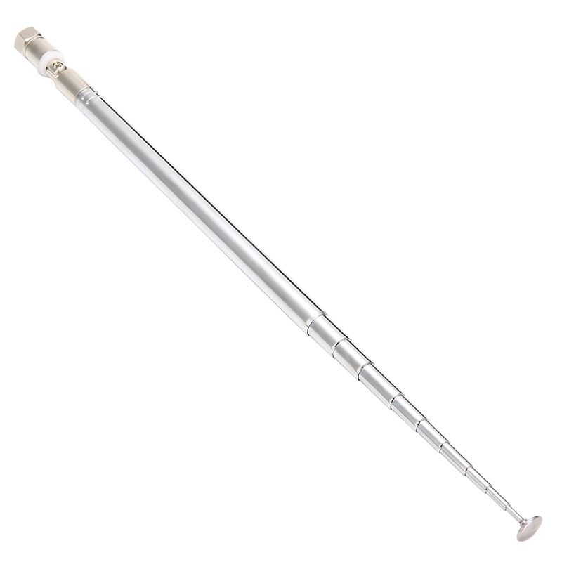 1.2m Telescopic Aerial Antenna 10 Sections Extendable FM Antenna Receiver Universal Aerial For Most F Connector DAB FM Radio