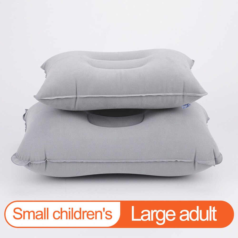 Ultralight Inflatable Air Pillow PVC Nylon Sleep Pillow Outdoor Camping Cushion Travel Car Backrest Airplane Head Rest Support