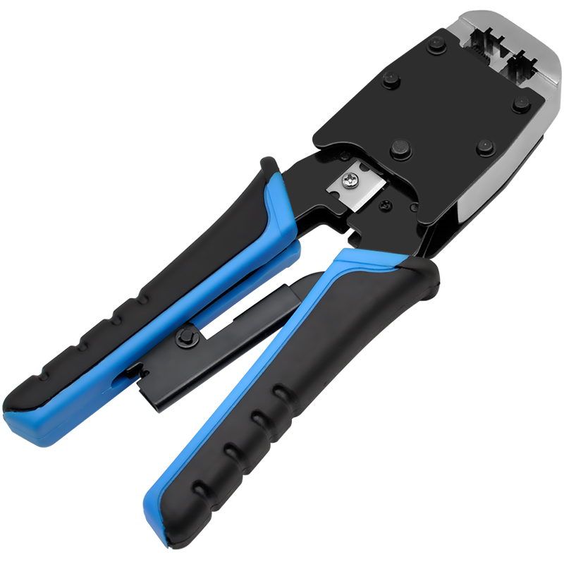 CNCOB Cable Crimper,Modular Crimping TOOl,For Cuts,strips,and Crimps 2 Type Of Plugs In,Dual-use multi-function, 8P/6P