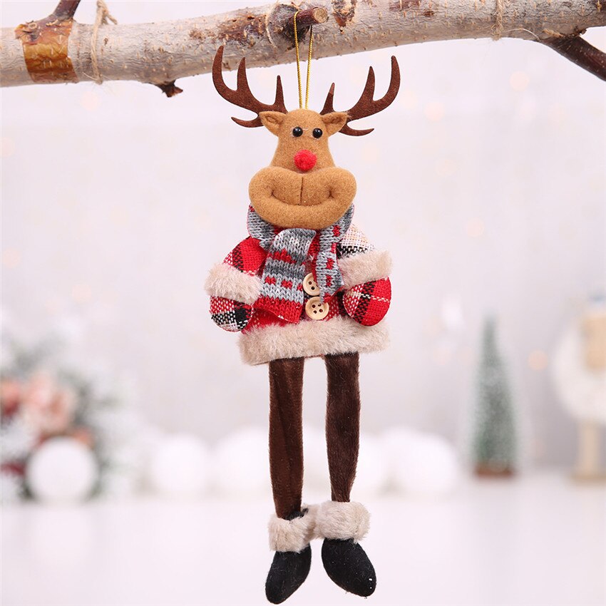 Vrolijk Kerstfeest Kerstman Sneeuwpop Rendier Ornamenten Decor Festival Party Kerstboom Opknoping Decoratie Pandent Decals