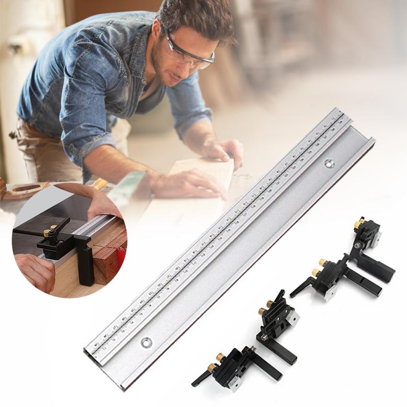 Miter Track Stop Track Limit 30cm T Track For T-Slot T-Tracks Stop Chute Limiter Locator Woodworking DIY Manual Tools TSLM1