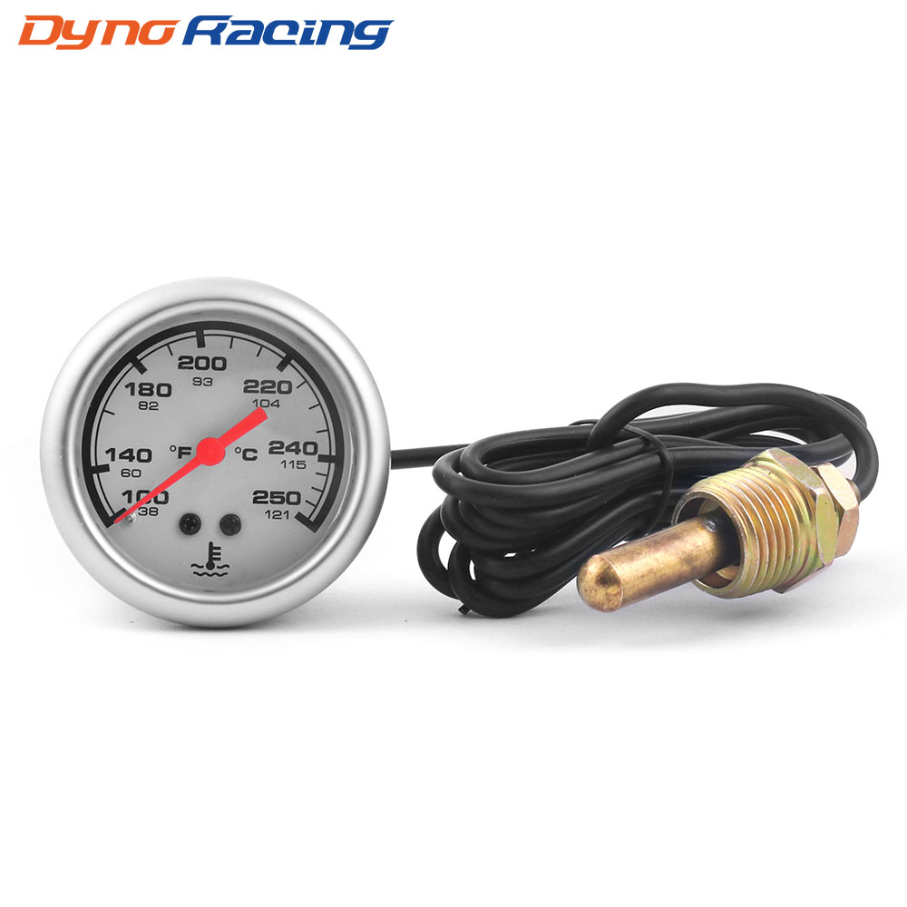 2 "52 MM mechanische 12 V watertemperatuurmeter 38-121 ℃ /100-250 ℉ Watertemperatuurmeter Autometer met sensor NPT 1/2-14