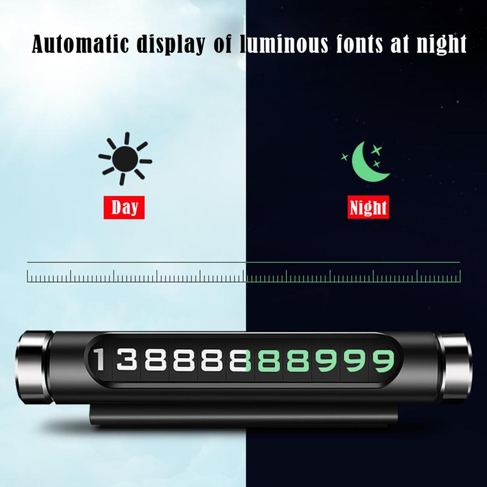 Auto Tijdelijke Parkeerkaart Lichtgevende Telefoon Nummerplaat Auto Stickers Auto Interieur Accessoires telefoonnummer board #823