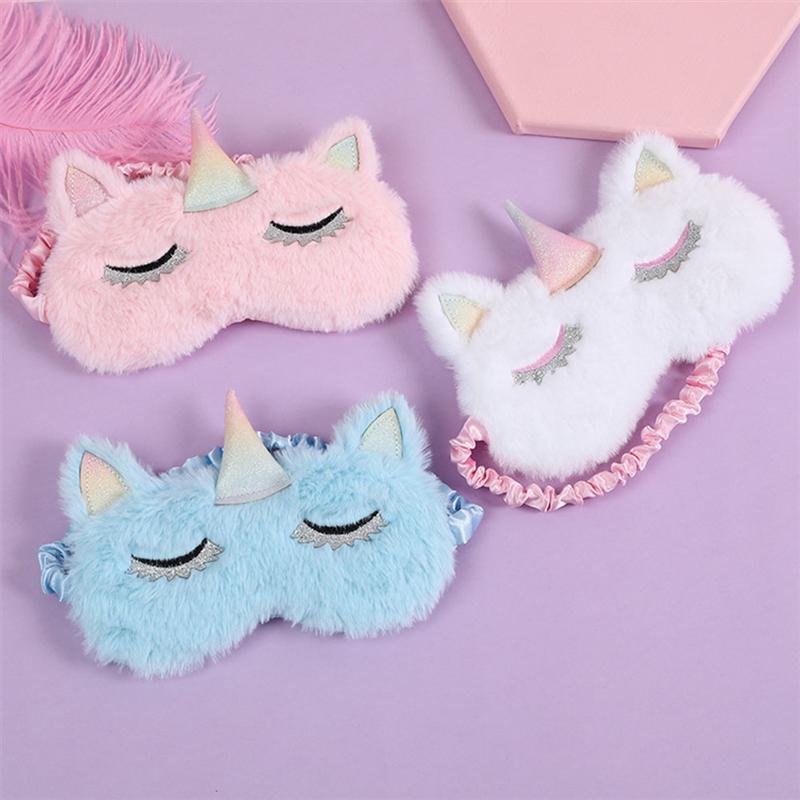 Masque pour les yeux en forme de licorne, bandeau de nuit, léger et confortable pour dormir, bandeau de nuit Super doux pour dormir en déplacement, siestes de travail