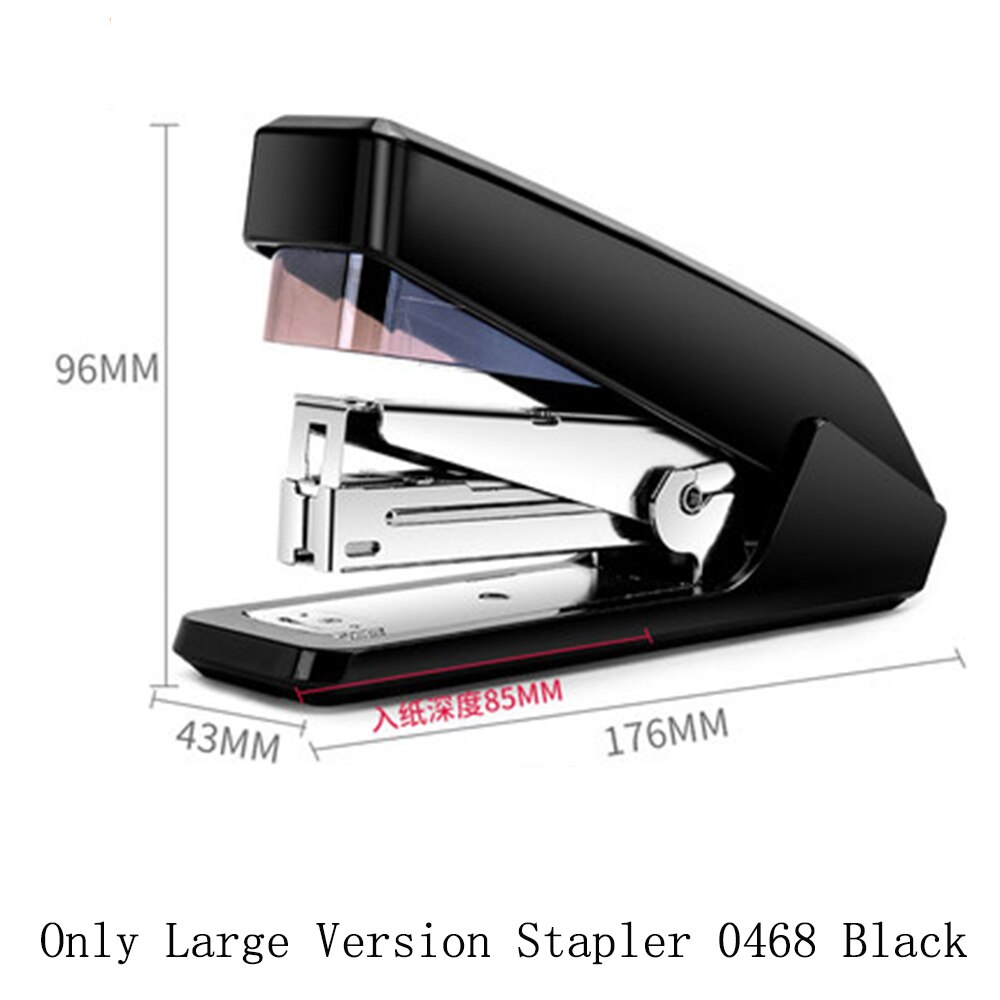 Deli Labor-saving Stapler Durable Color Stapler S M L Paper Stapling Stapler Strong Penetration Office School Stapler: Black L