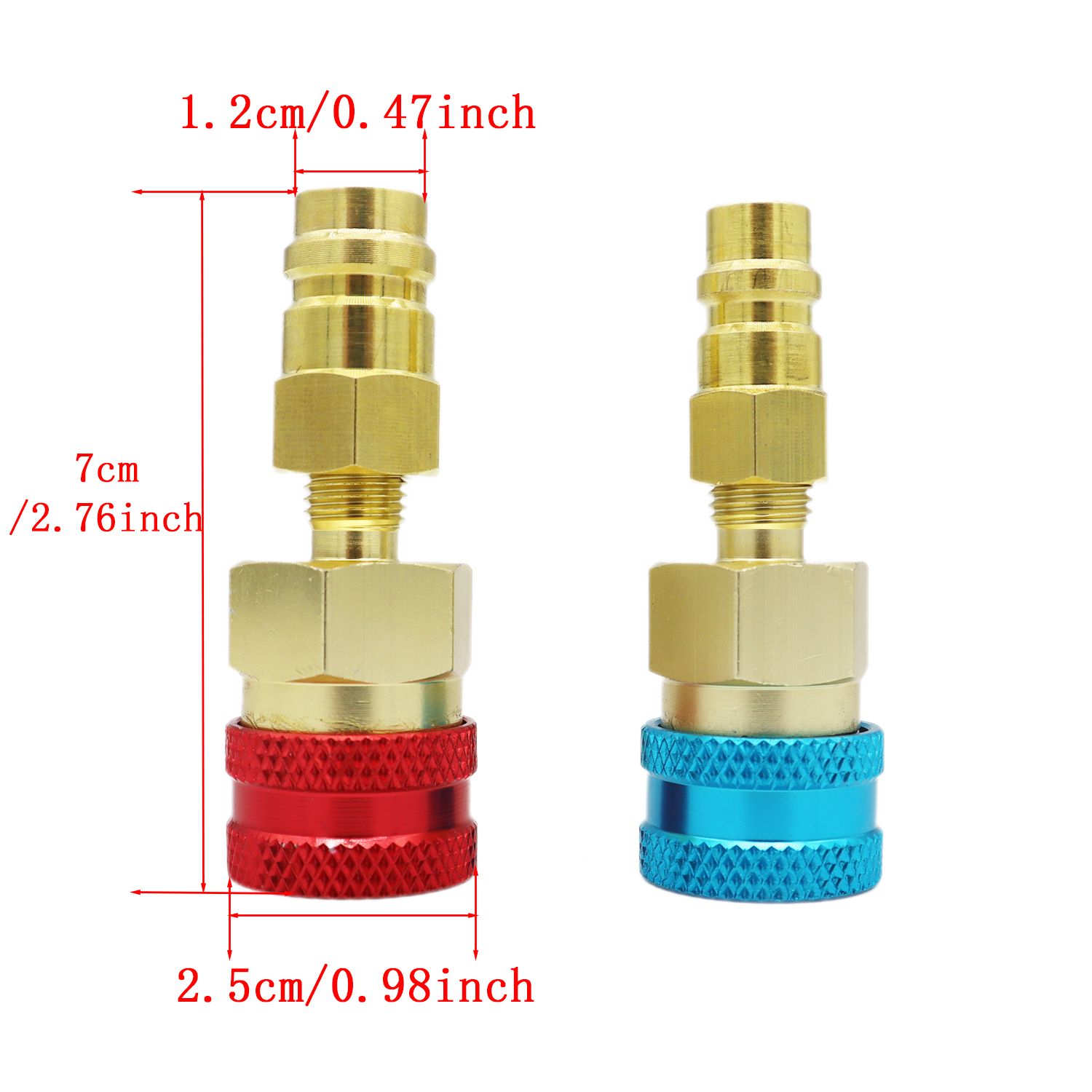 Adapter Snelkoppeling Voor R1234YF Naar R134A Hoge Lage Kant Adapter Fitting Connector Auto Airconditioning Fitting Auto Gereedschap