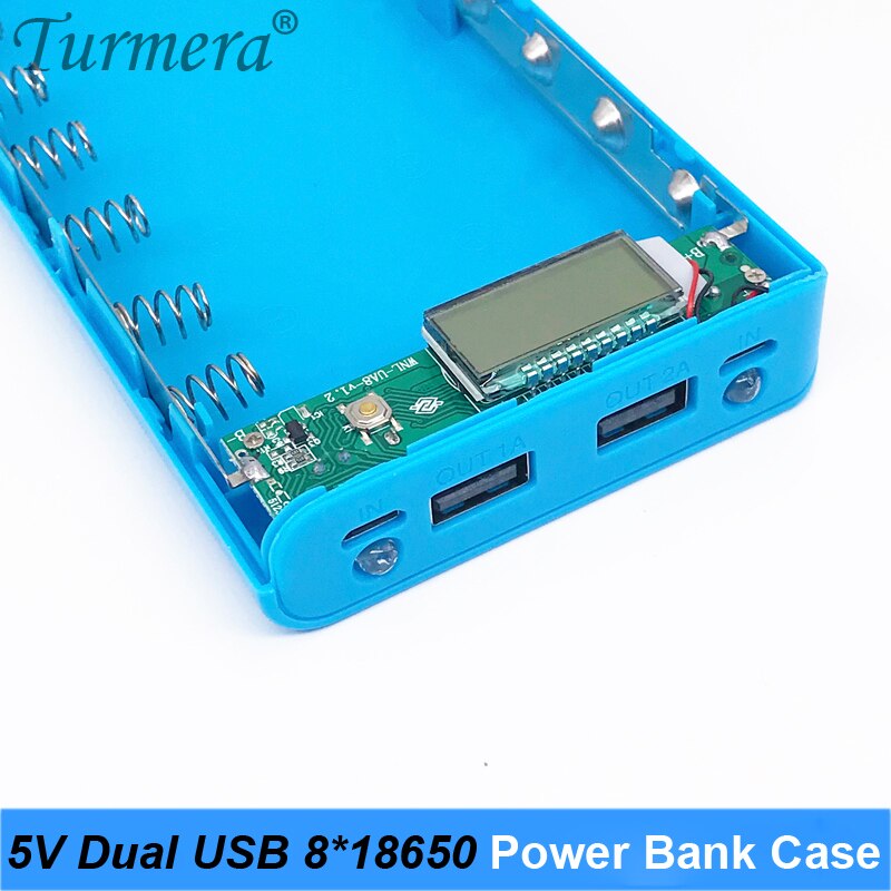 корпус для повербанка 5V Dual USB 8*18650 Power Bank Battery Box Mobile Phone Charger DIY Shell Case Suggest