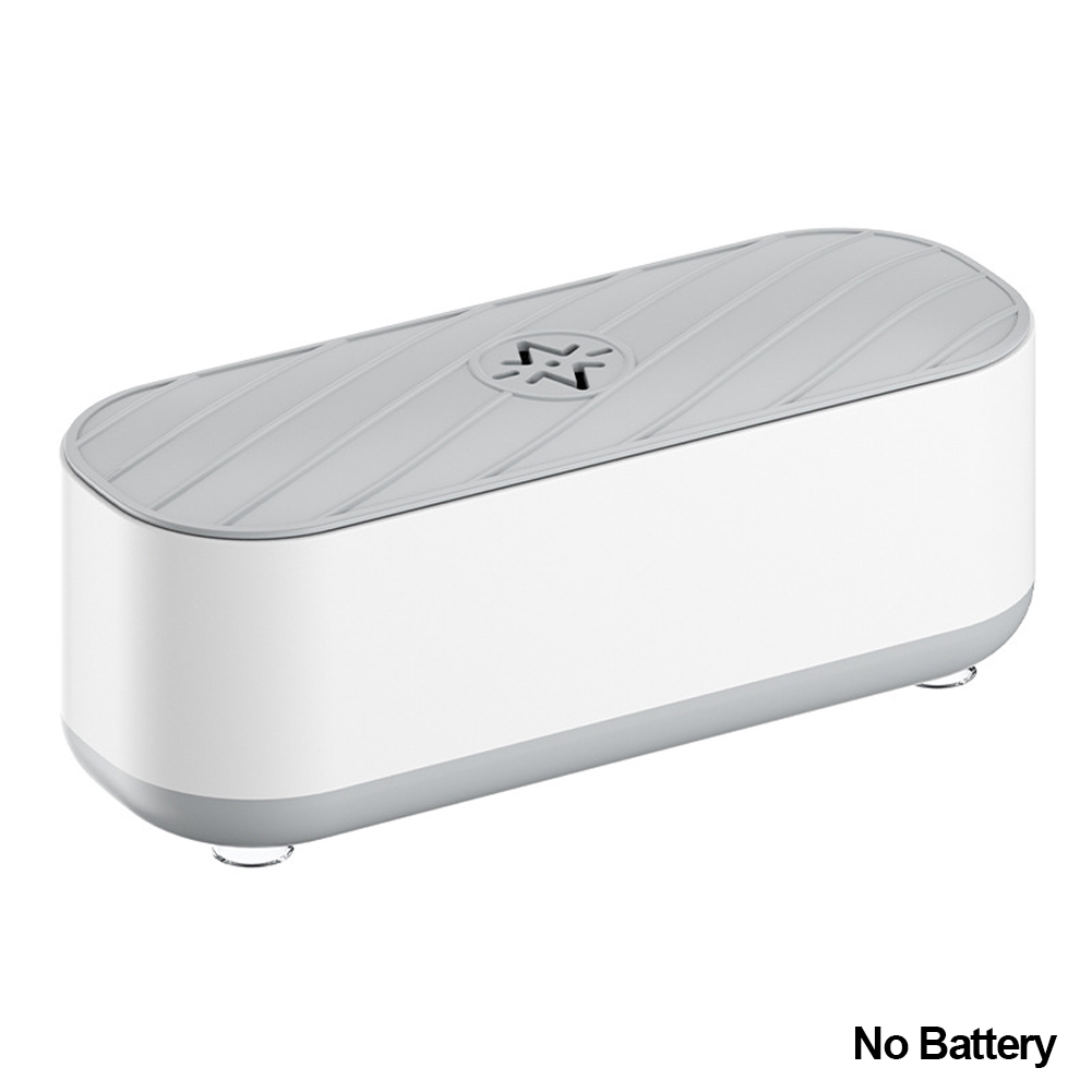Máquina de limpieza por ultrasonidos recargable por USB, limpiador de lavado por vibración de alta frecuencia, limpiador de gafas y joyería: Blanco