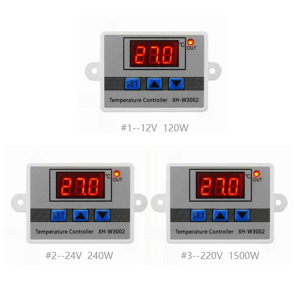 Digitale temperatuurregelaar 10a thermostaatregelaar met sondesensor thermometer thermoregelaar  dc12v/dc24v/ac220v