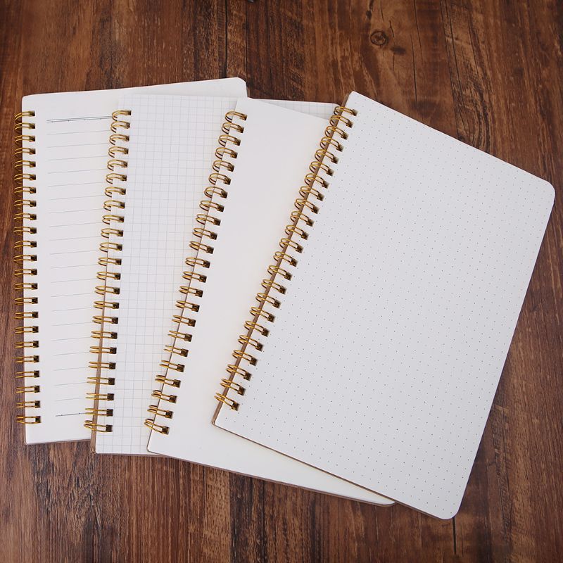 A5 notesbog kraft dot grid tidsstyring blank bog spiral journal ugentlig planlægning skolekontorartikler