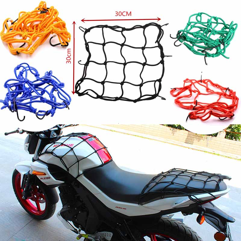 5 farver 6 kroge motorcykel hold nede brændstoftank mesh bagage hjelm mesh lastnet mesh bungee mesh motorcykel tilbehør