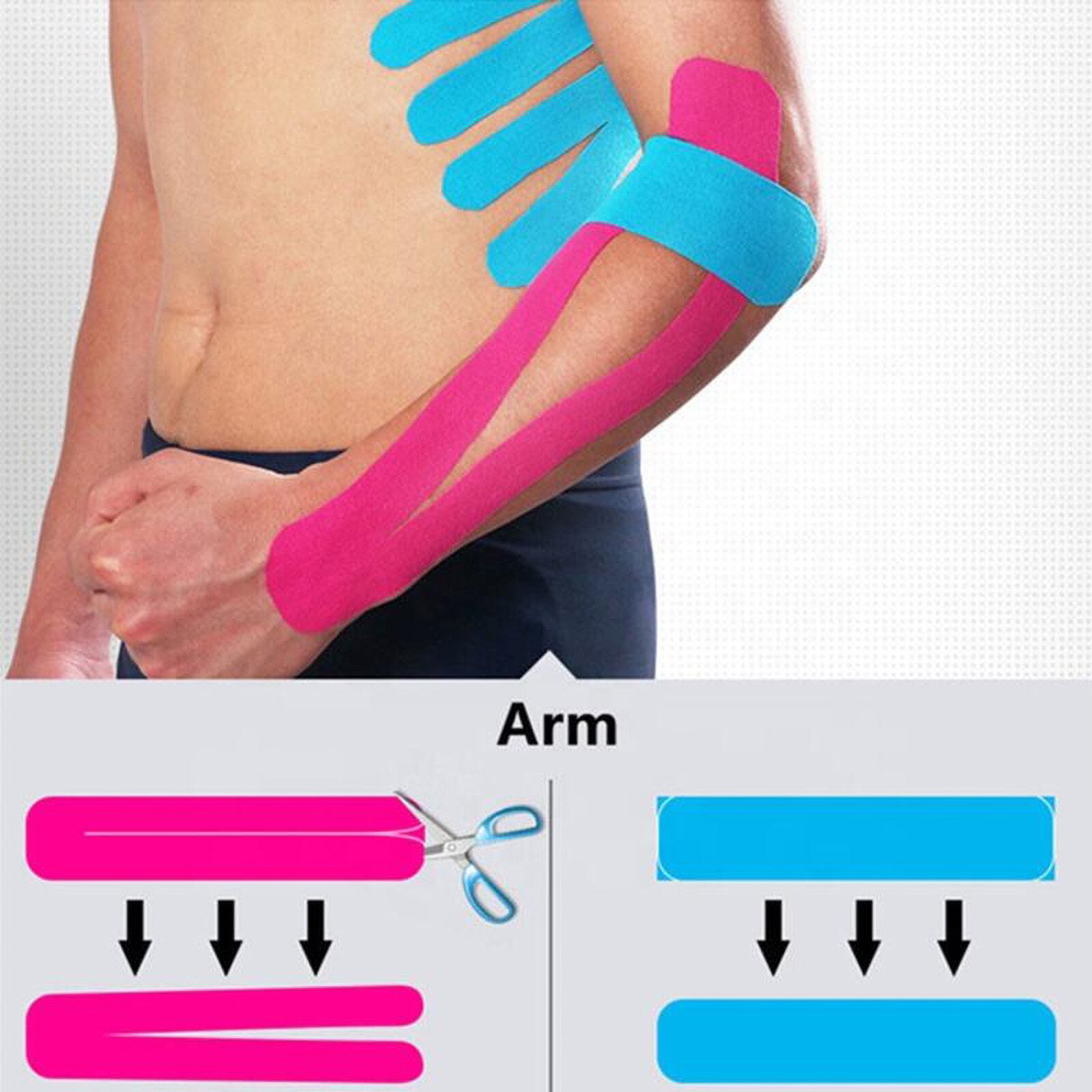 Ceinture de physiothérapie Teip pour soulager la myalgie, bandes de beauté pour le Sport, bandes élastiques pour le visage et les genoux