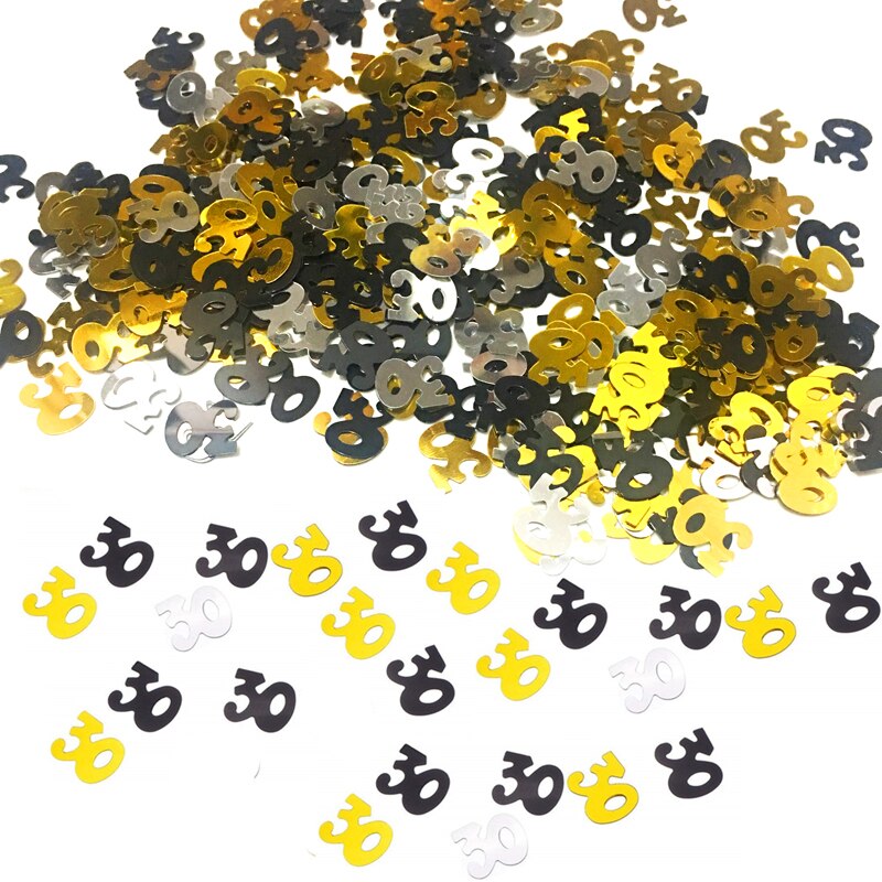 Glitter Confetti Number 30 40 50 60 Happy Birthday Confetti for 30th 40th 50th 60th Birthday Anniversary Party Table Decoration