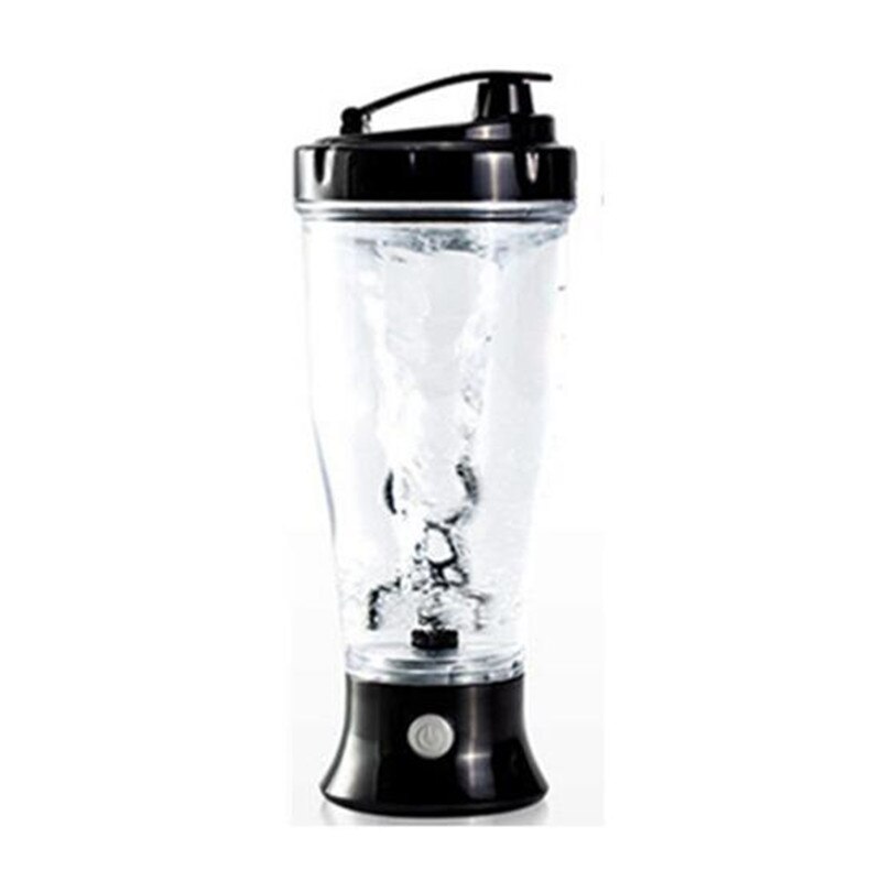 350ml Whey Protein Mixer Shaker Bottle Automatic Self Stirring Electric Protein MixerGym Shaker Sport Water Bottle: black