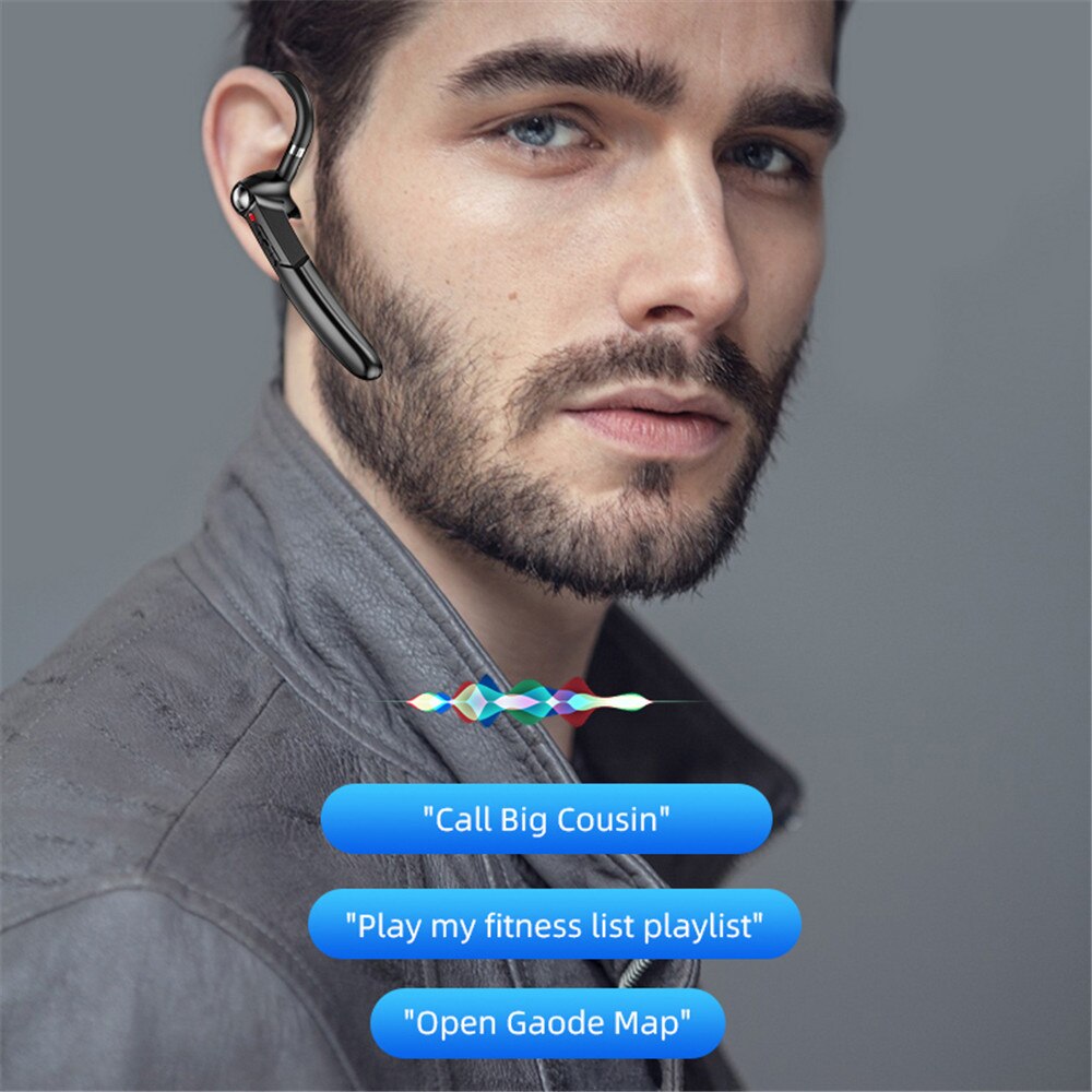 Me -100 single business bluetooth-headset mit ohrbügel , 5.0 14g 110 mah, tasten- und touch-steuerung, geräuschunterdrückung, stereo-ohrhörer