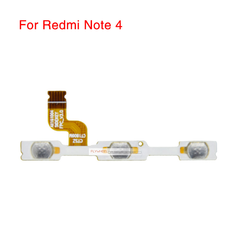 1pcs Power Button Flex Replacement For Xiaomi Redmi S2 3 3X 3S 4A 4X 5A 6A 7 5 Plus Note 5 6 Pro Mute Volume Control Side Switch: For Redmi Note 4