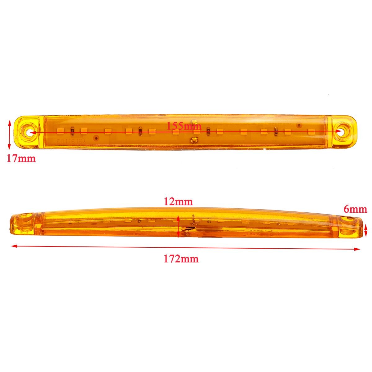 10PCS 12V 24V 12 LED Bus Truck Trailer Truck Lights Side Marker Light Waterproof LED Light Tail indicator Parking Light