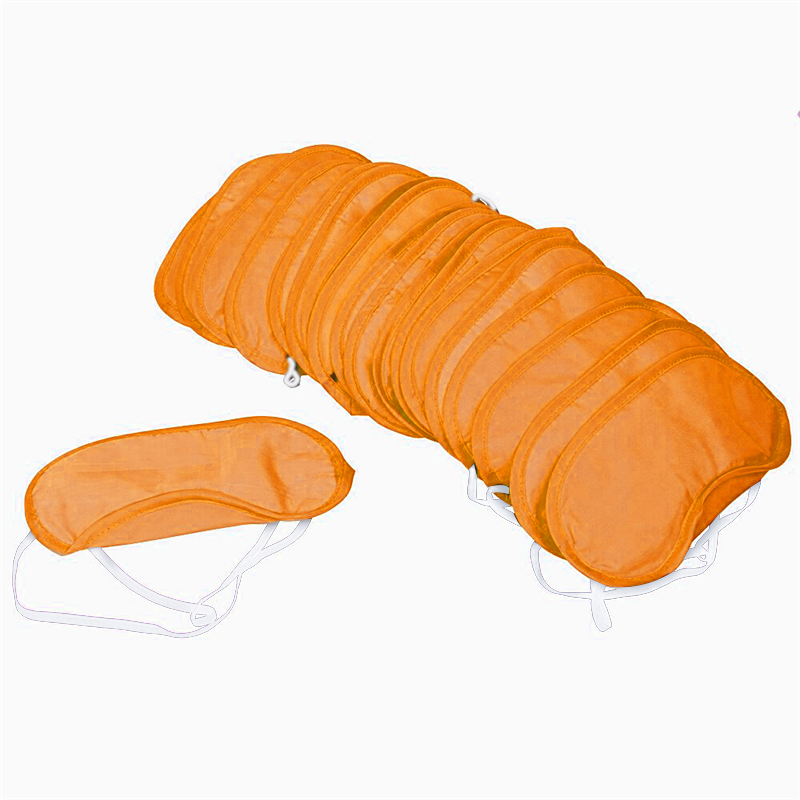 10 Teile/los Weiche Reisen Schlafen Augen Maske Schwarz Schatten Entspannen Schlaf Frauen Männer Augenbinde Augenklappe Nacht Augenklappe: Orange 10pcs