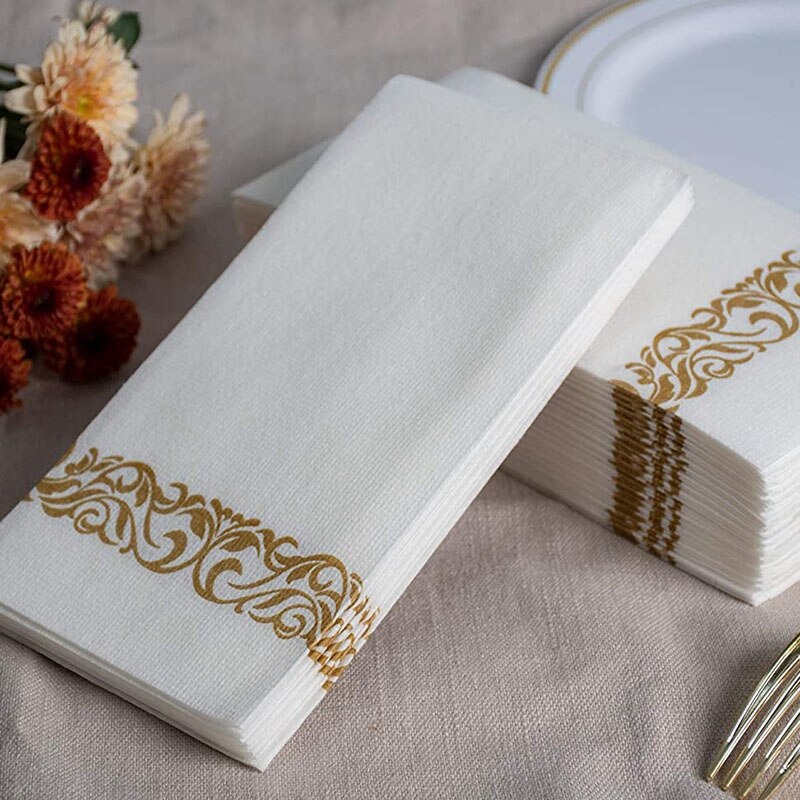 250 Sheets Paper Hand Towels for Guest Bathroom Wedding Folded Towels Cloth Disposable Guest Towels Soft Absorbent Paper