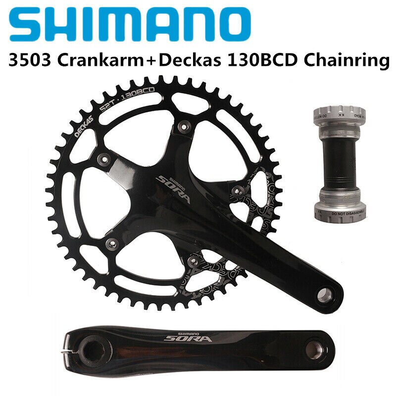 Shimano Sora-pédalier avec Deckas 3503mm, 170 BCD 50T 52T 54T 56T 58T, couronne avec support inférieur 130 BB: 58T