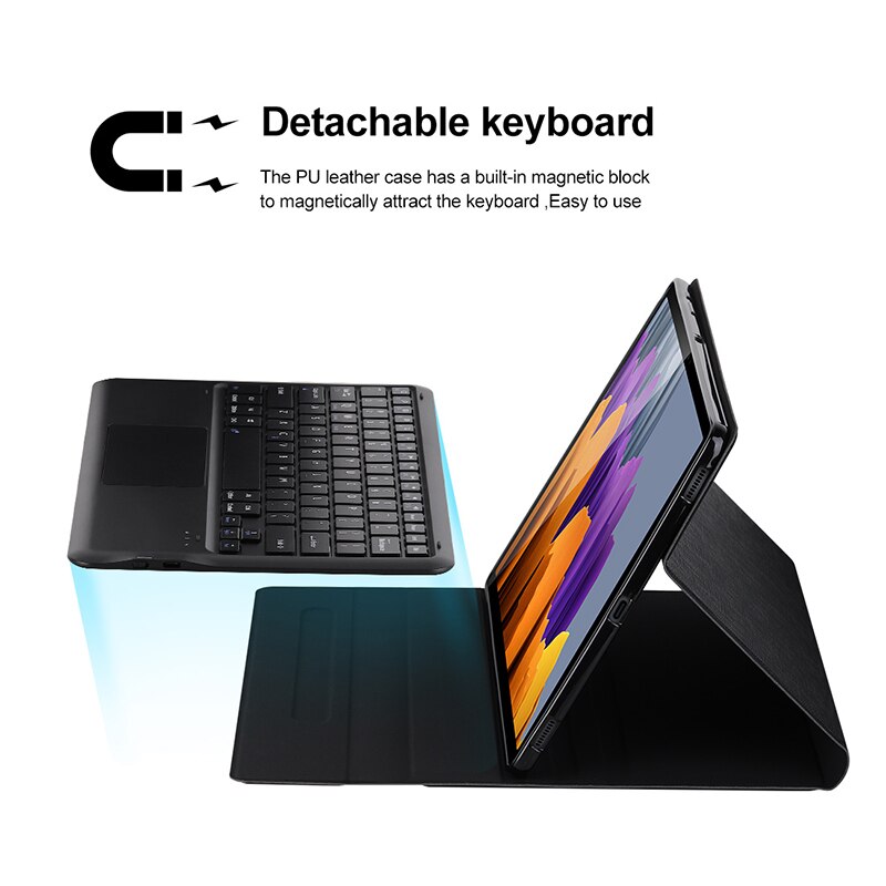 Tabletten Cover Voor Samsung Galaxy Tab S7 Plus 12.4 Inch Magnetische Stand Wireless Bluetooth Keyboard Case Voor Galaxy Tab S7 + S7 +