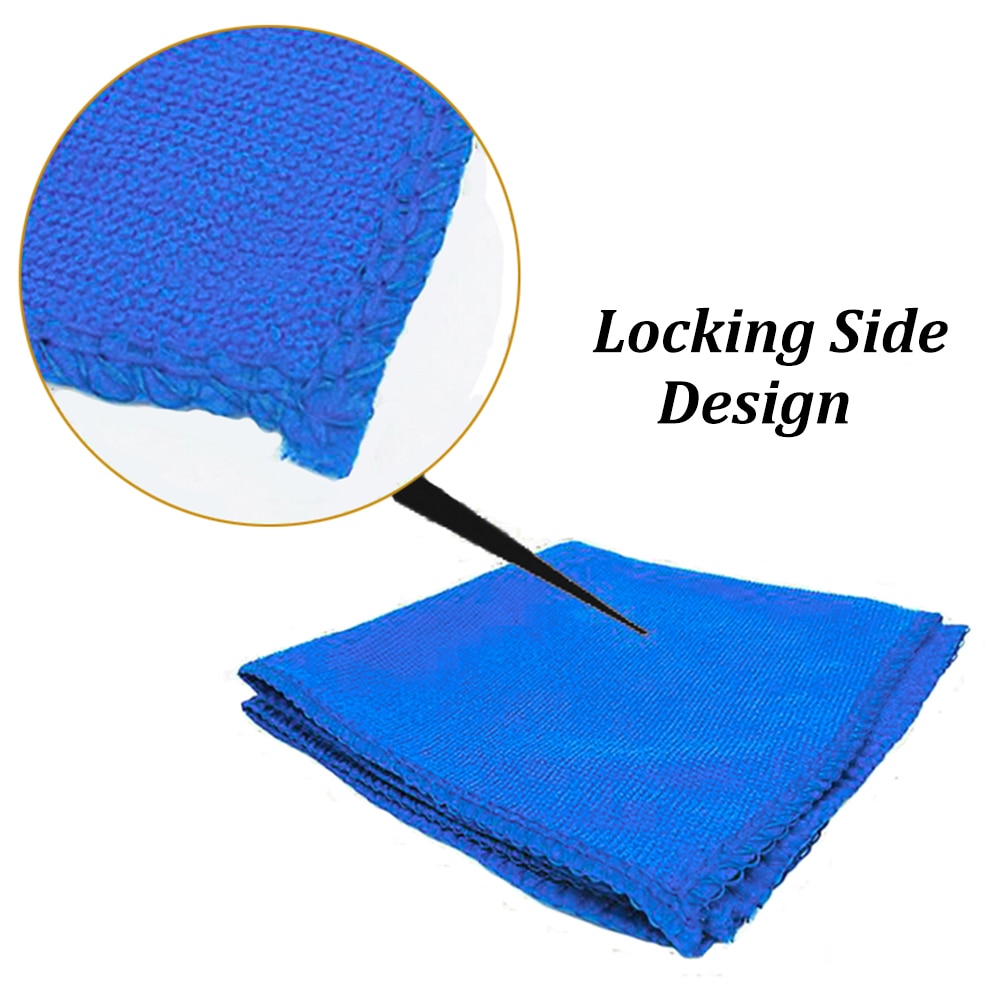 Olomm 100 stk blå mikrofiber bilviskere renseklud bilhåndklæde ridser klud polering detalje håndklæde