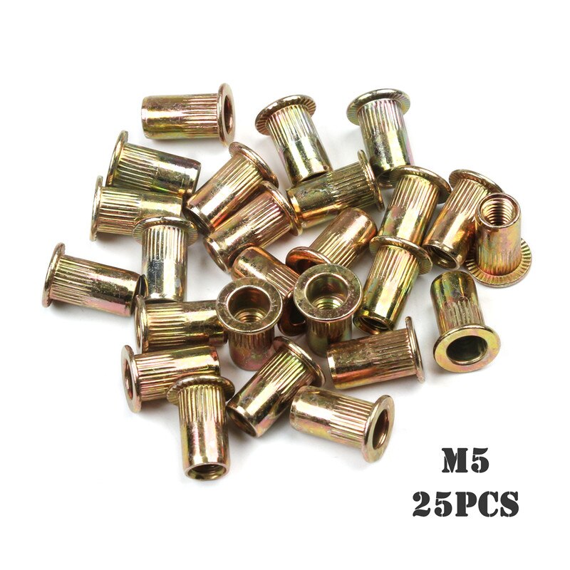 100PCS Carbon steel Rivet Nuts M4 M5 M6 M8 Flat He... – Grandado