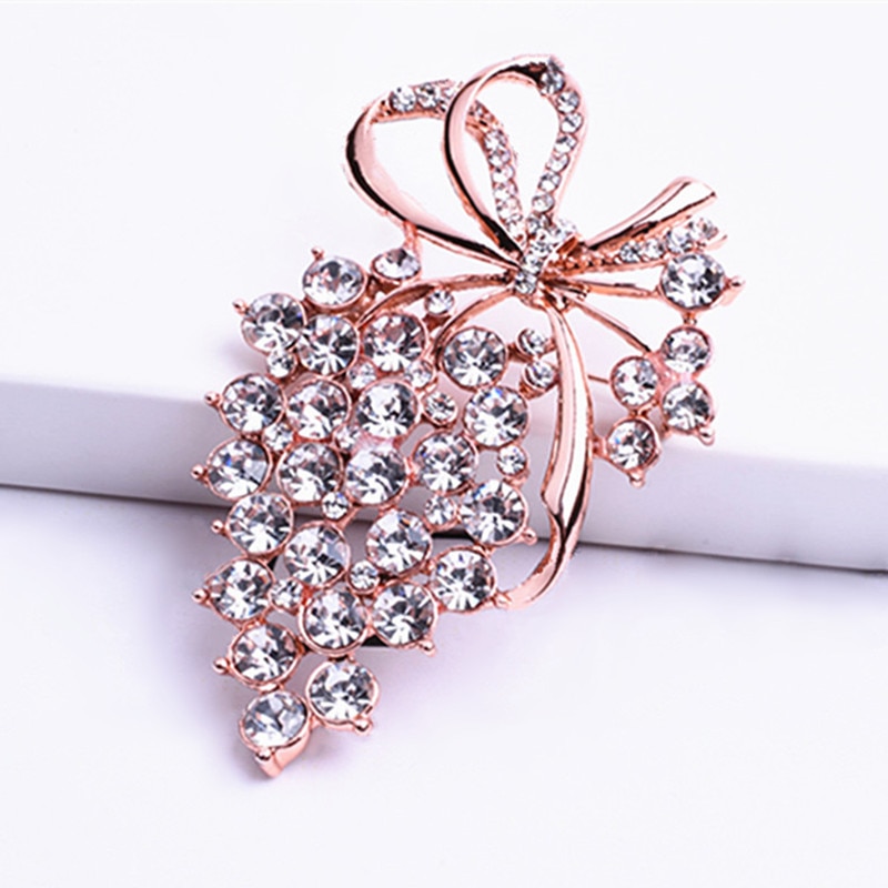 Specialist Slordig groet Crystal Druif Broches Pins voor Vrouwen Mode Luxe Sieraden Elegante Corsage Bruidsboeket  Broches – Grandado