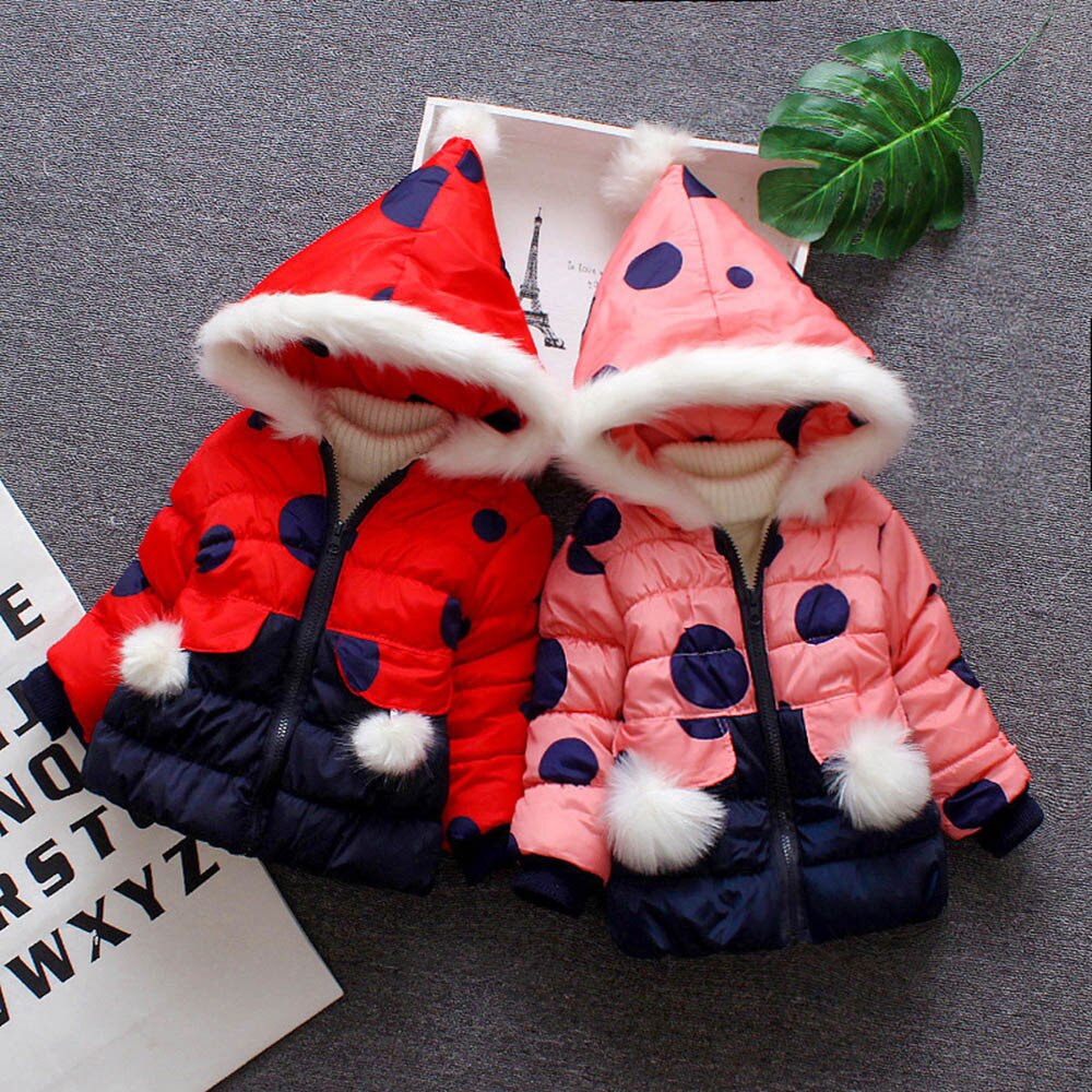 Baby Infant Girls Fur Winter Warm Coat Cloak Jacket Thick Warm Clothes Baby Girl Cute Hooded Long Sleeve Coats Jacket