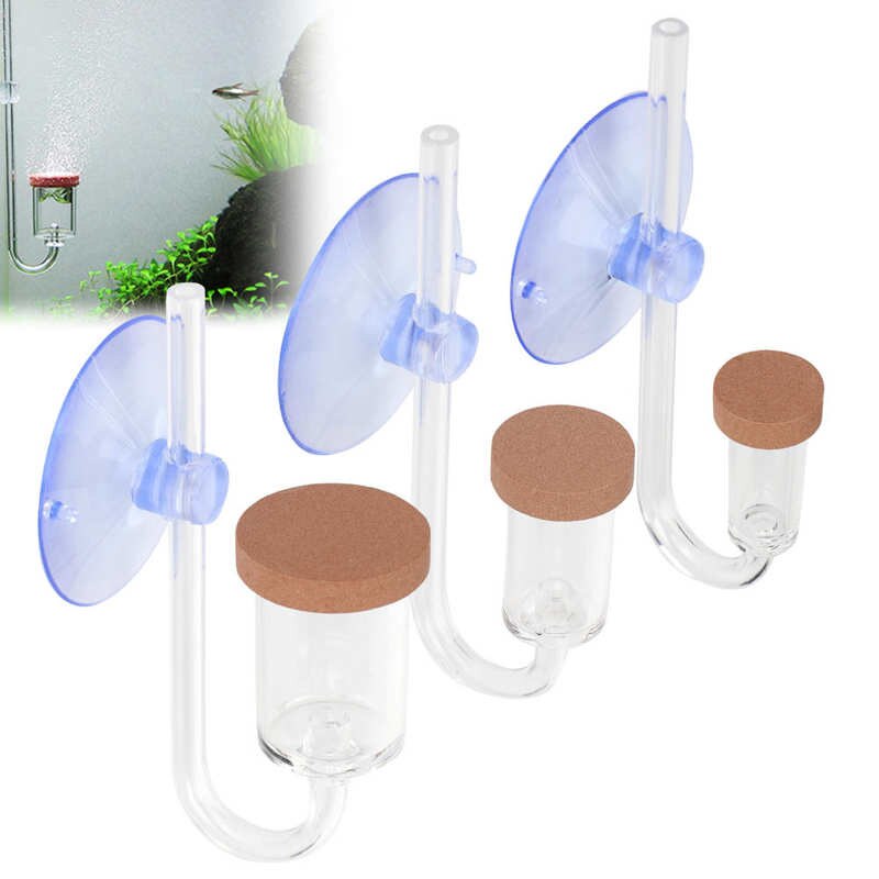 Aquarium CO2 Diffuser Fish Tank Carbon Dioxide Reactor Bubble Stone Atomizer Oxygen Diffuser Sand Table Accessories