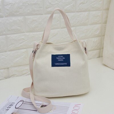 Soft Canvas Tas Grote Capaciteit Vrouwen Boodschappentas Dames Dagelijks Gebruik Handtassen Mini Toevallige Strandtas Tote