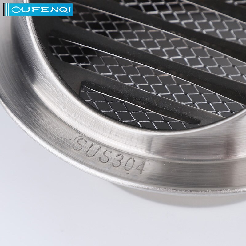 OUFENQI 304 stainless steel air outlet cover ventilation exhaust fan vent round 60mm 70mm 80mm