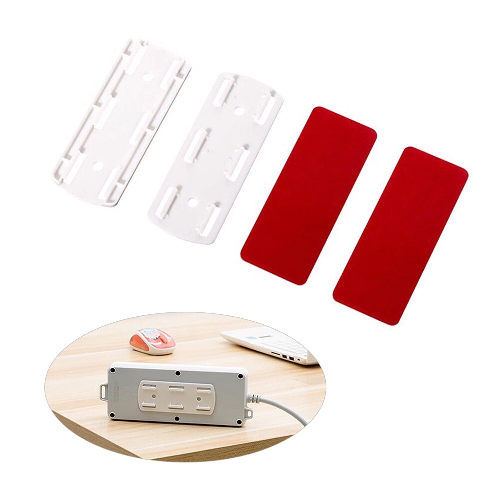 Auto-adhésif multiprise fixateur prise monture pour support sans poinçon mural prise de bureau fixateur routeur tissu support de la boîte
