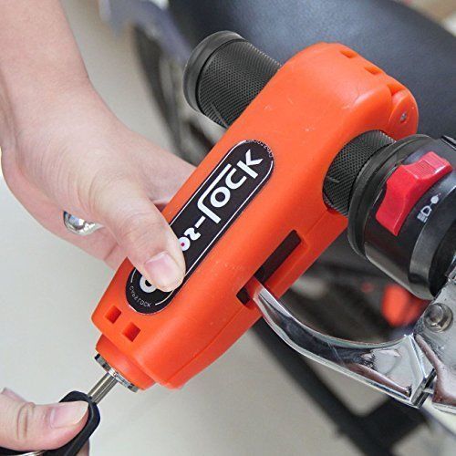 Universal motorcykel handtag lås motorcykel broms koppling säkerhet skoter handtag säkerhets lås broms orange