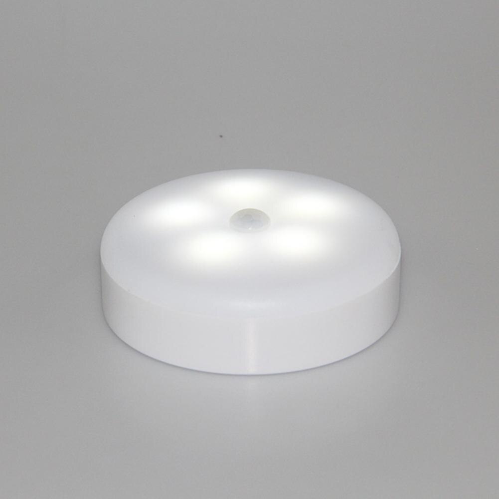 Lijm Led Night Lamp Plastic Ronde Emergency Wit Licht Menselijk Lichaam Inductie Sensor Verlichting Voor Gang Kelder