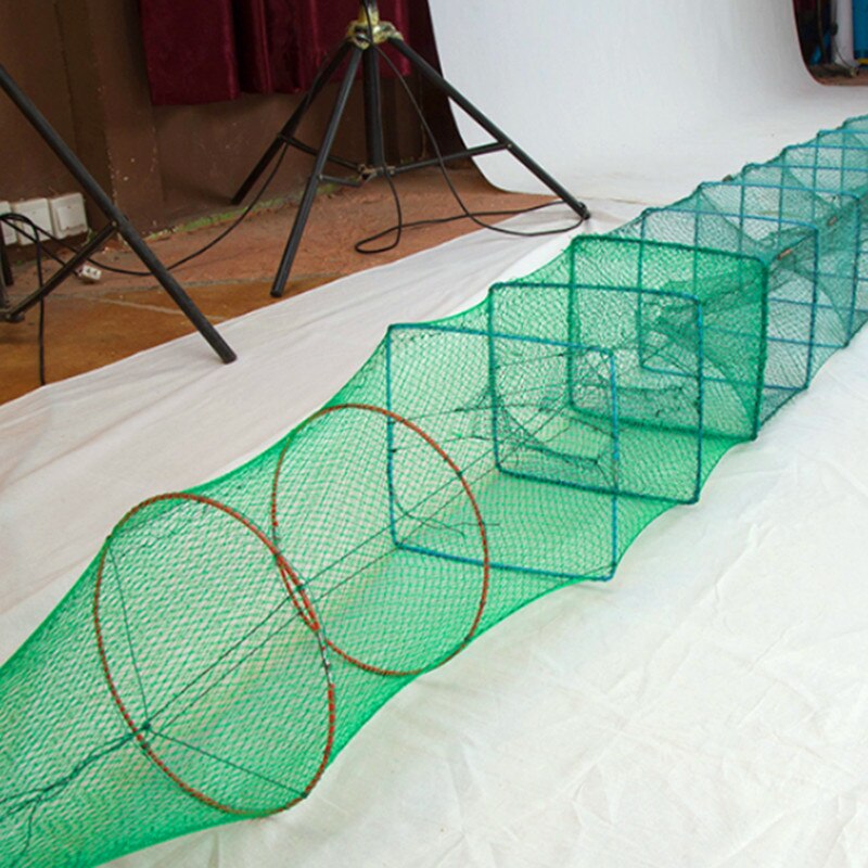 Cage à crabe pliante de 110CM à 400CM, grand mur, appât de pêche Long, piège