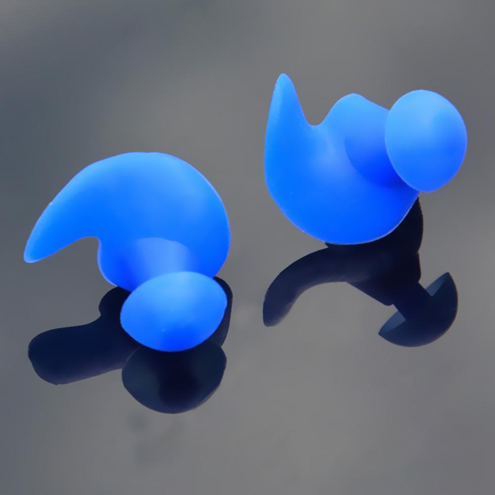 1 Pair Swimming Ear Plug Swim Diving Shower Ear Plugs Soft Silicone Ear Plug Spiral Water Sports for Adults KidsEarplugs: Blue