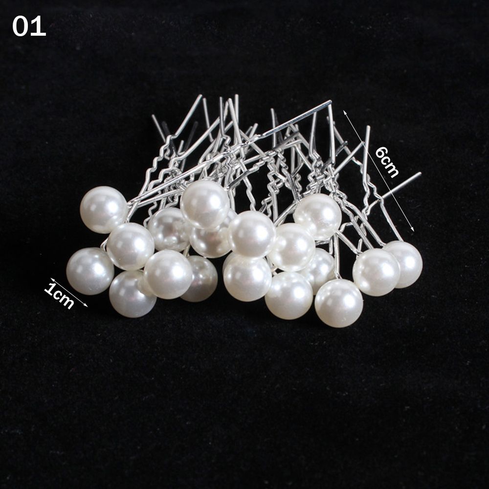 20 stücke Braut U-förmigen Stift Metall Haarspange Clip Haarnadeln Strass Perle Frauen Haar Zubehör Hochzeit Frisur Werkzeuge: Hellgelb Gold Farbe