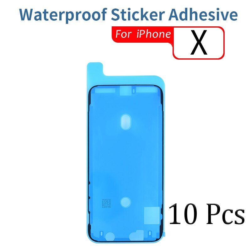 10 sztuk wodoodporna naklejka dla iPhone 6 6s 7 8 Plus X XS MAX XR 11 12 Pro Max wodoodporna naklejka klej ekran LCD klej: 10 Pcs For iPhone X