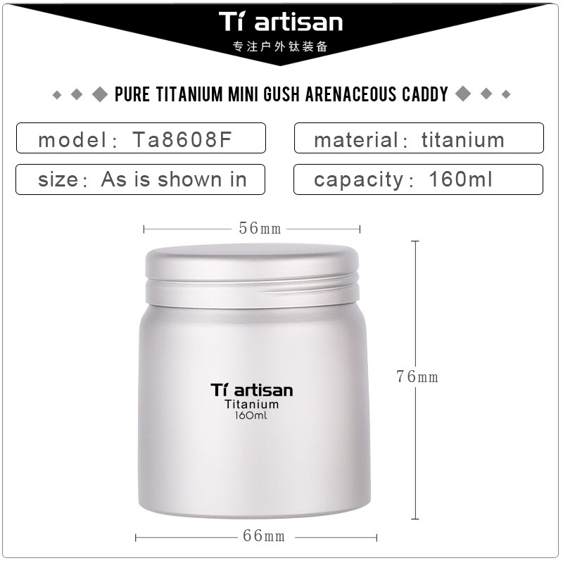 Auto all'aperto caffè zucchero tè conservazione scatola metallica sigillata cucina condimento sale pepe lattine/barattolo contenitore in titanio tazza: Default Title