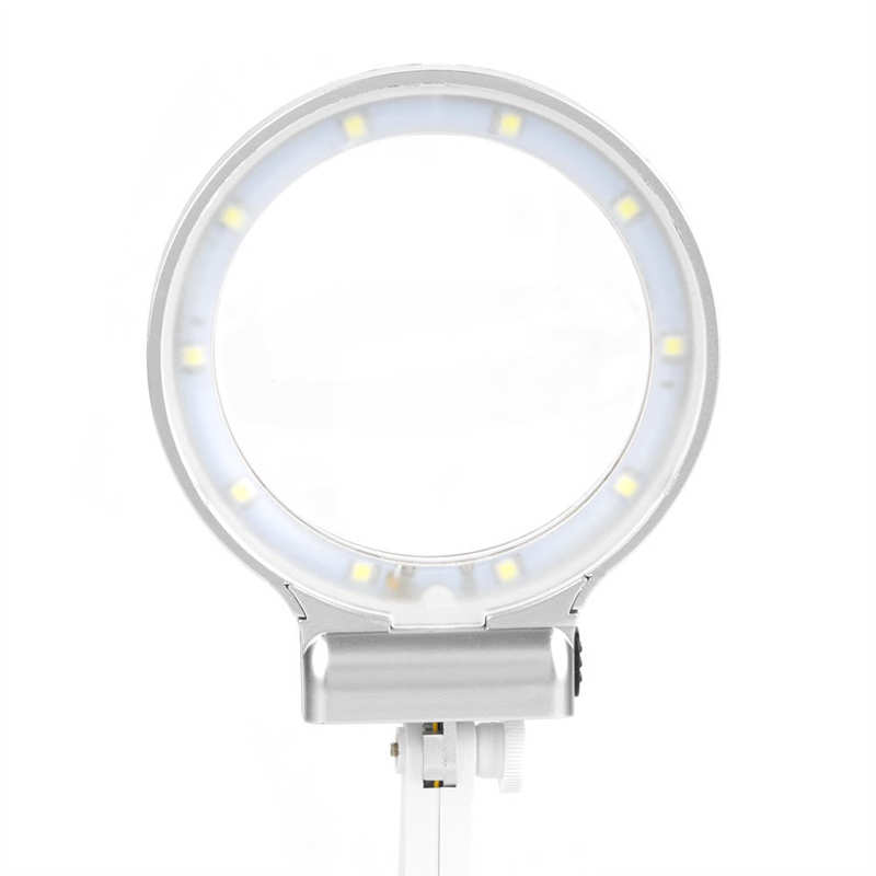 Cosmetic lamp Repair Magnifier With Led Light Tabletop Magnifying Glass Clamp Stand Soldering Weld Holder