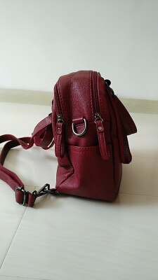 Heißer Klassische frauen Schulter Tasche PU Leder Mehrzweck Rucksäcke Einfache Zipper Reise Rucksack Einfarbig Weibliche Beutel