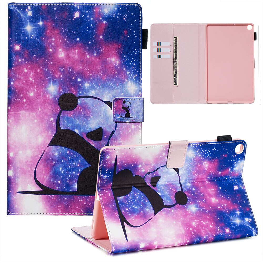 Per Il caso di Samsung Galaxy Tab UN 10. SM-T510 SM-T515 T515 2019 10.1 "Funda Copertura Tablet Fumetto Gatto Rosa Del Basamento Shell Capa Coque: 02