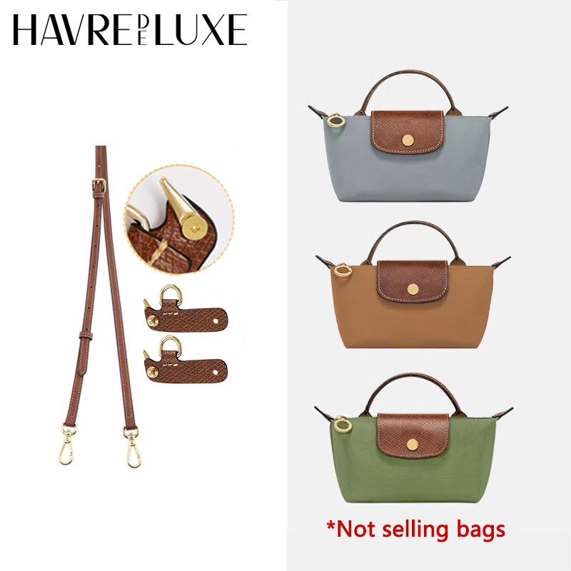 Lederen vervangende crossbody tasriem voor Longchamp Mini Bag schouderriem zonder ponsen Modificatie tasaccessoires