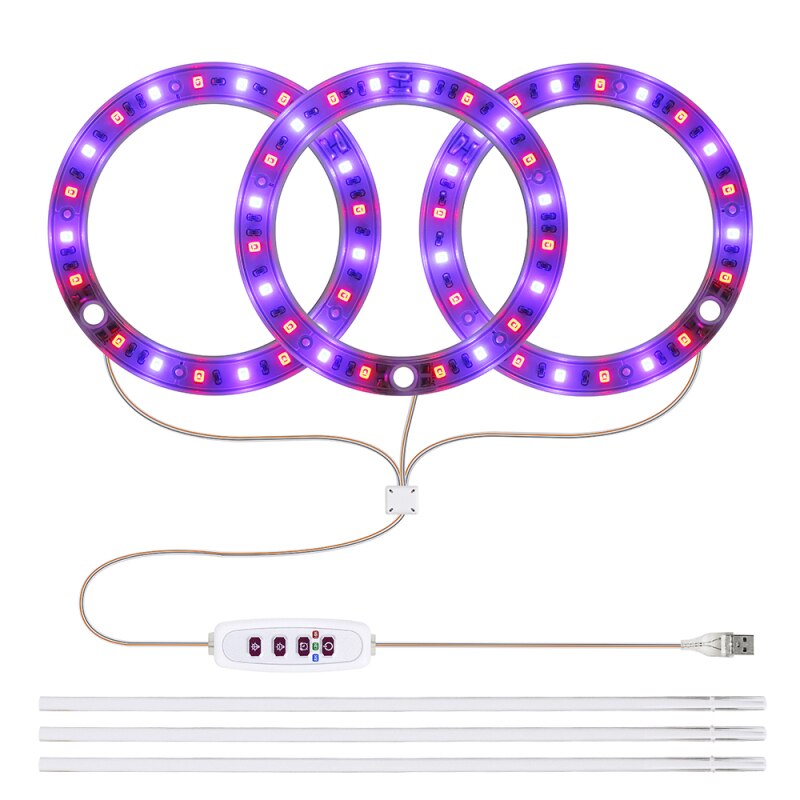 Luz LED de espectro completo para cultivo de plantas, lámpara Phyto Grow, USB, 5V, iluminación para crecimiento de plantas de interior: 11