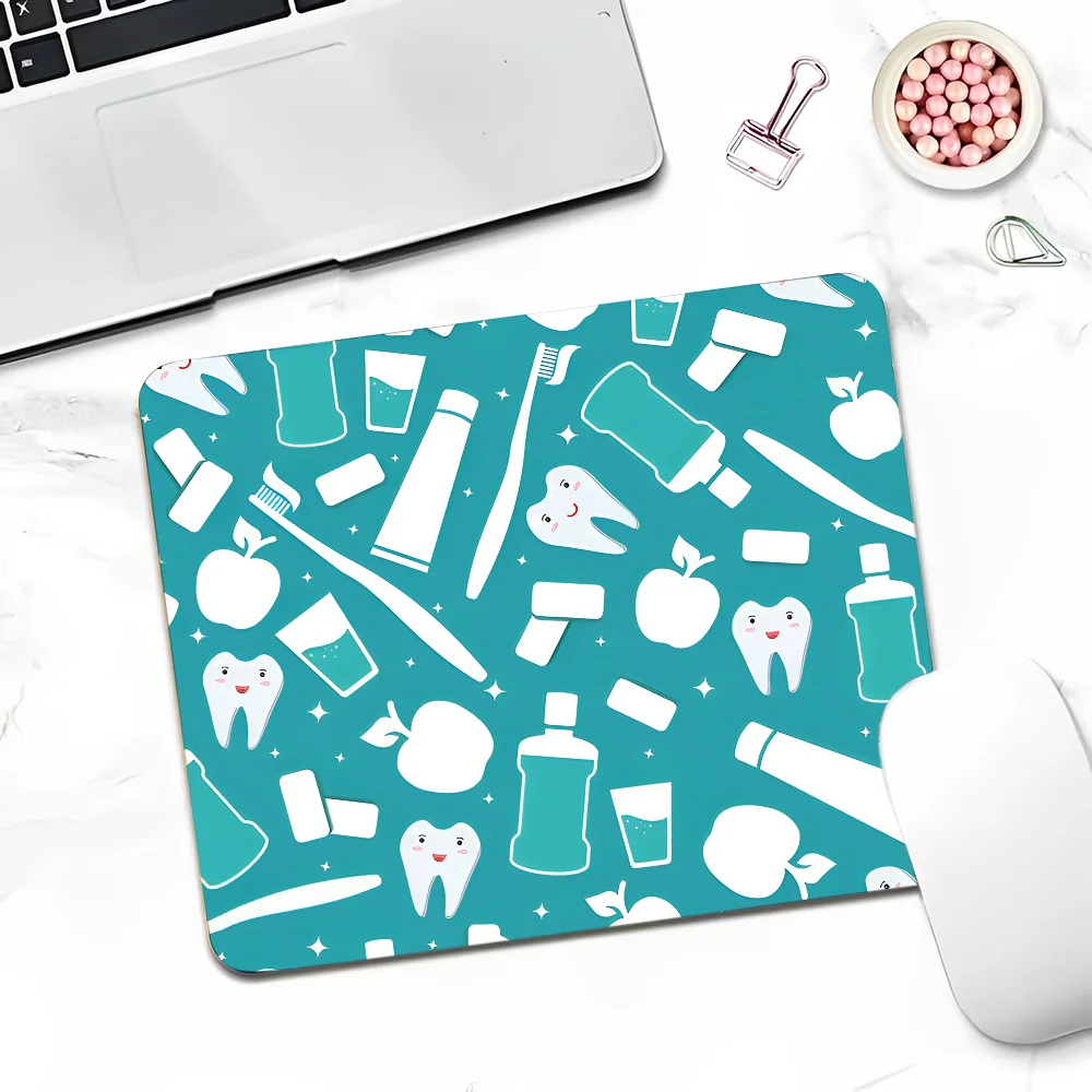 The Dentist Tooth DIY Desktop Desk Mat Kawaii Gaming Accessories Students Writing Pad Writing Desk Mats