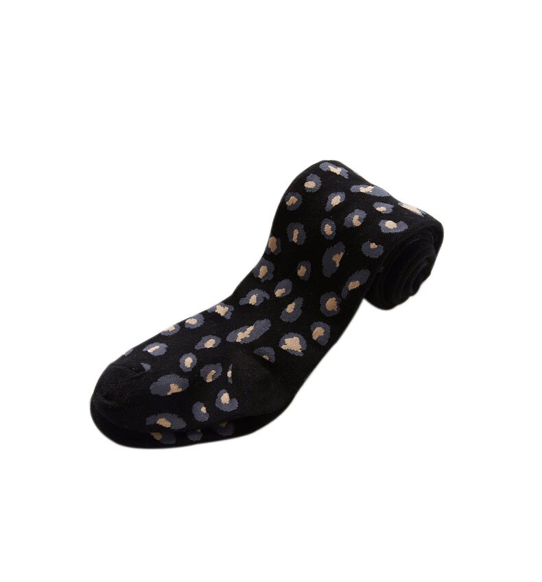 Cathery høst vinter baby jenter tights smålåve jente leopard mønster strømpebukser låve bomull varme strømper ensfarget godteri farge tights: B / 2-3t