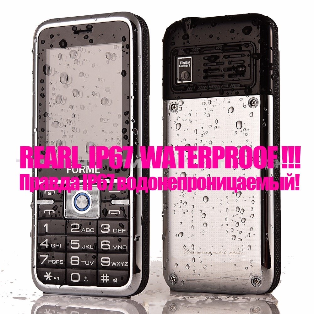 Real IP67 waterdichte grote knop functie telefoon lange standby batterij mobiele telefoon X-MAN suppot Russisch Turks Arabisch Hebreeuws